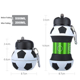 Botella de agua para deportes al aire libre, plegable de silicona para el hogar, creativa, para estudiantes, portátil, a prueba de caídas y fugas, para niños. 