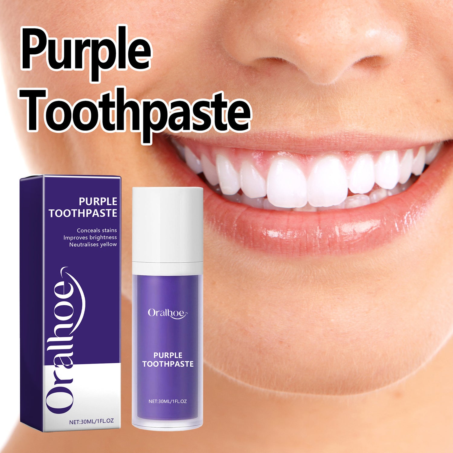 Vip Toothpaste Purple Toothpaste, Deep Cleaning Tartar Stains Odor Fresh Breath Tooth ...