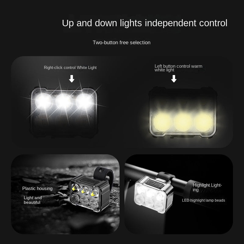 Bicycle lights, headlights, mountain bikes, night riding lights, night flashlights, road bikes, warning lights, taillights, ridi - V.I.P Digital Presence