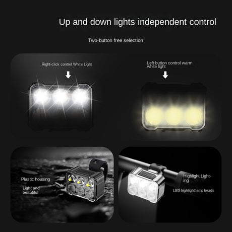 Bicycle lights, headlights, mountain bikes, night riding lights, night flashlights, road bikes, warning lights, taillights, ridi - V.I.P Digital Presence