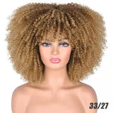 Female Hair African Small Curly Hair Explosion Head Black Chemical Fiber Wig Full Head Set - V.I.P Digital Presence