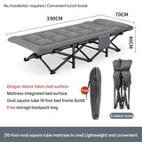Outdoor camping bed, foldable beach bed, single garden siesta bed, with storage bag, lightweight. - V.I.P Digital Presence