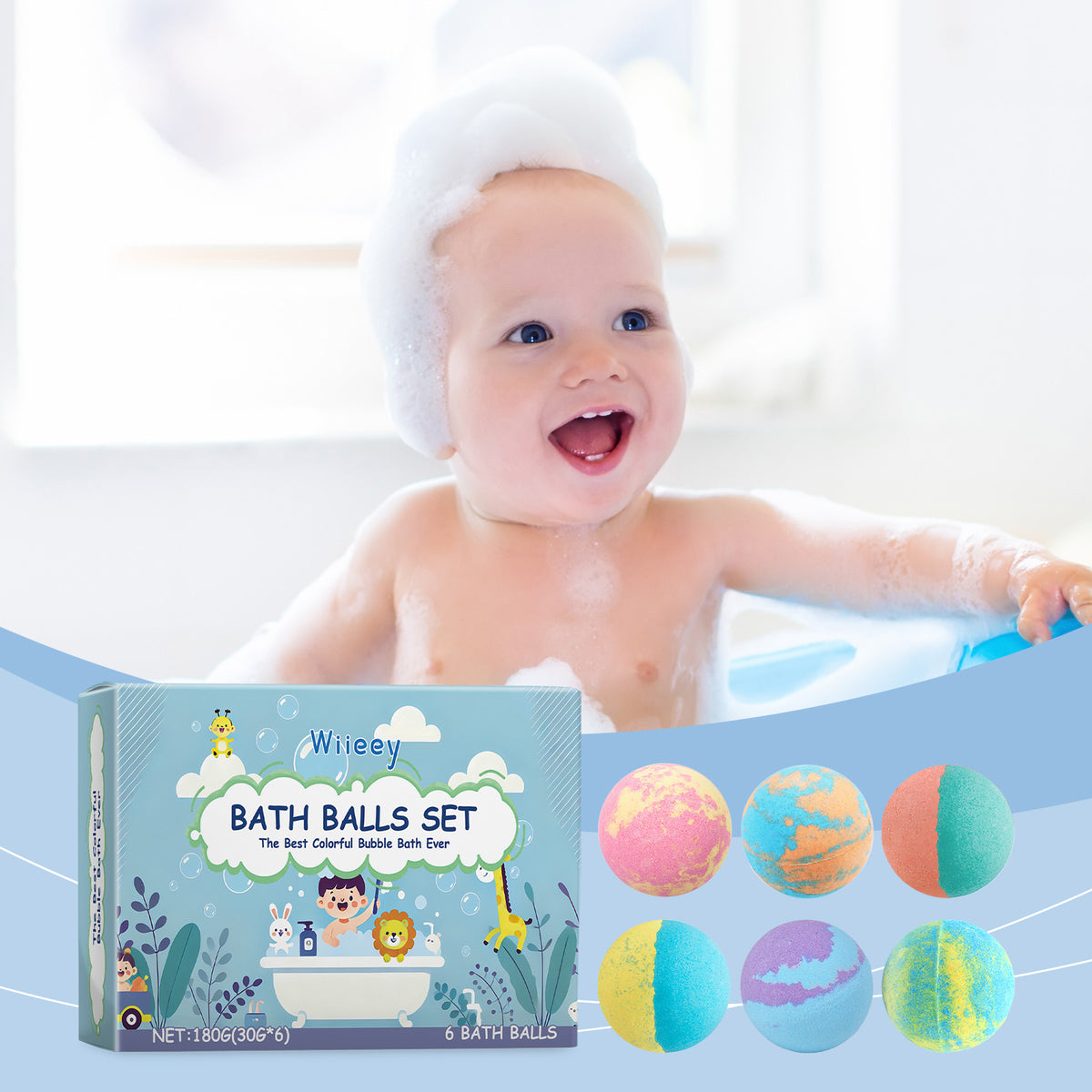Children's Bath Bath Ball Children's Bath Moisturizes Bubble Fragrance Plant Fragrance Cleans Skin