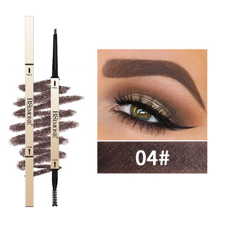 Natural Long-Lasting Waterproof Non-Fading Very Fine Three-Dimensional Not Easy To Smudge Double-Ended Small Gold Bar Eyebrow Pencil - V.I.P Digital Presence