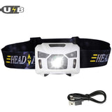 CREE 5W LED Body Motion Sensor Headlamp Mini Headlight Rechargeable Outdoor Camping Flashlight Head Torch Lamp With USB Charging - V.I.P Digital Presence