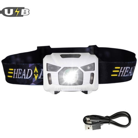 CREE 5W LED Body Motion Sensor Headlamp Mini Headlight Rechargeable Outdoor Camping Flashlight Head Torch Lamp With USB Charging - V.I.P Digital Presence