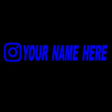 Custom username car stickers personalized Instagram motorcycle vinyl stickers - V.I.P Digital Presence