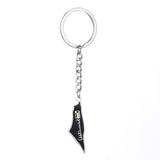 Israel Palestine Map Flag Drip Oil Stainless Steel Keychain Fashion Men's and Women's Stainless Steel Keys - V.I.P Digital Presence