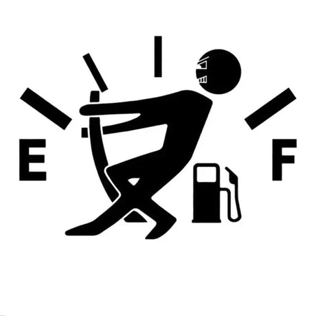 10CM*14CM Funny Car Stickers High Gas Consumption Decal Fuel Gage Empty Stickers Vinyl JDM Car Stickers Car Styling - V.I.P Digital Presence