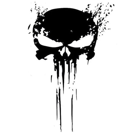 10CMX15CM PUNISHER Skull BLOOD Vinyl Car Decals Stickers Motorcycles Decoration Black/Silver C1-3140 - V.I.P Digital Presence