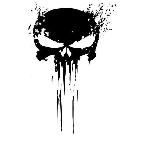 10CMX15CM PUNISHER Skull BLOOD Vinyl Car Decals Stickers Motorcycles Decoration Black/Silver C1-3140 - V.I.P Digital Presence