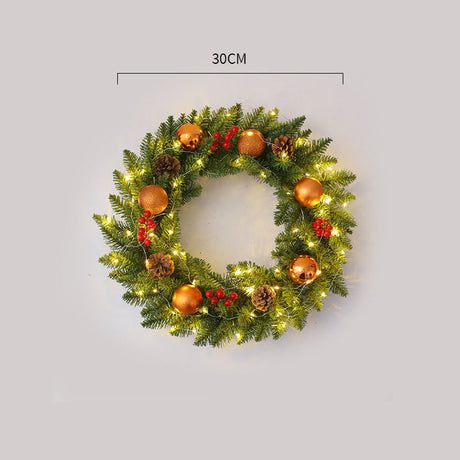 Christmas wreath rattan 30/40/50/60cm Christmas decoration wreath door hanging scene - V.I.P Digital Presence
