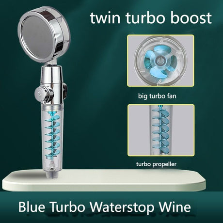 Supercharged Shower Water Purification Filtration Bathroom Shower Head Hand Held Shower Shower Head Double Large Turbo Cyclone - V.I.P Digital Presence