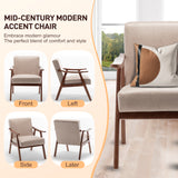 Solid wood frame living room chair, accent chair with thick backrest, casual chair Indoo - V.I.P Digital Presence