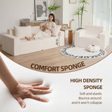 No Installation&Convertible Living room foam sofa chair Loveseat Twin Size with Armrests Removable and Machine Washable Cover - V.I.P Digital Presence