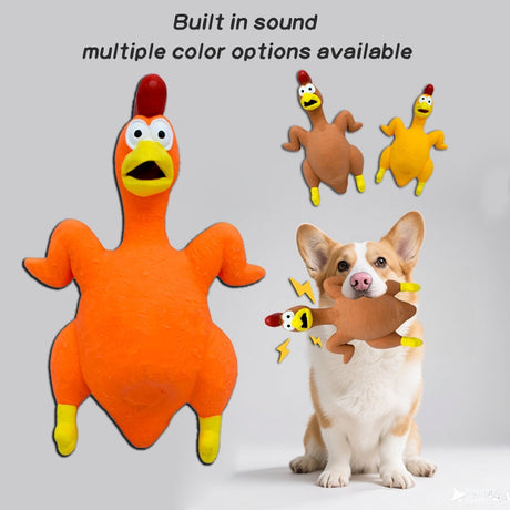 Pet Dog Toy Squeaky Chicken Latex Chew-Resistant for Large and Medium Dogs Boredom Relief Sound-Making Toy for Puppies - V.I.P Digital Presence