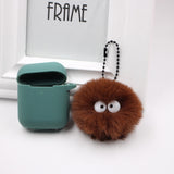 Spirited Away Dust Elf briquettes keychain pendant plush round student bag key pendant gift - V.I.P Digital Presence