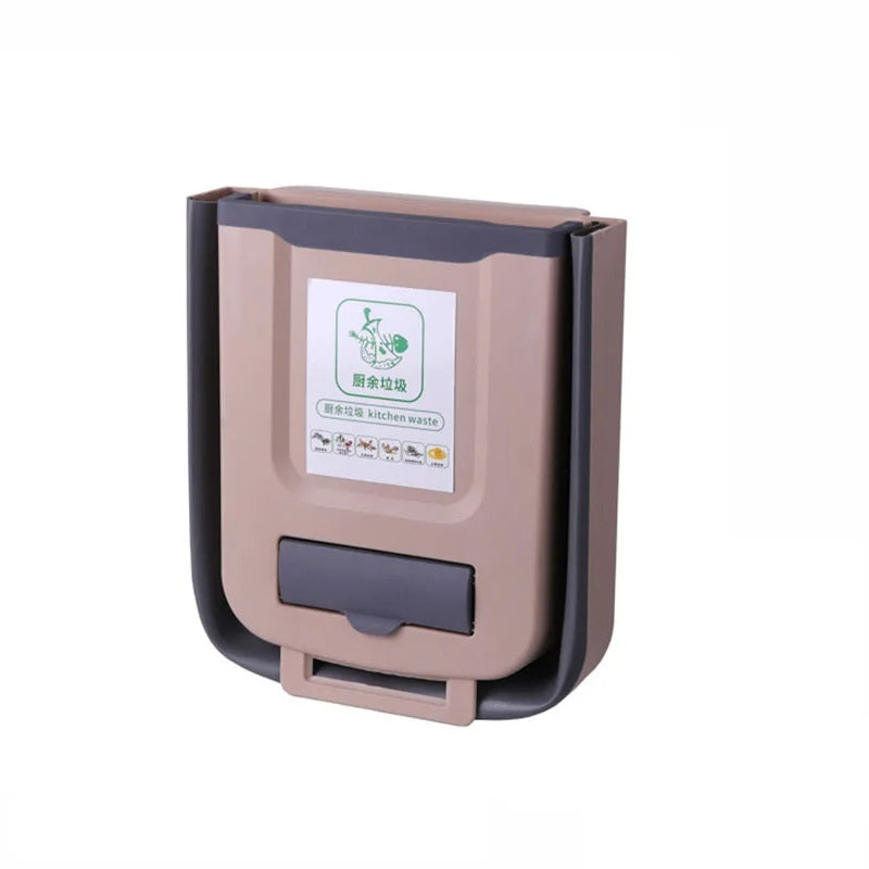Kitchen Trash Can Portable Foldable Large Car Waste Bin For Bathroom Kitchen Cabinet Door Wall-mounted Kitchen Storage Boxes - V.I.P Digital Presence