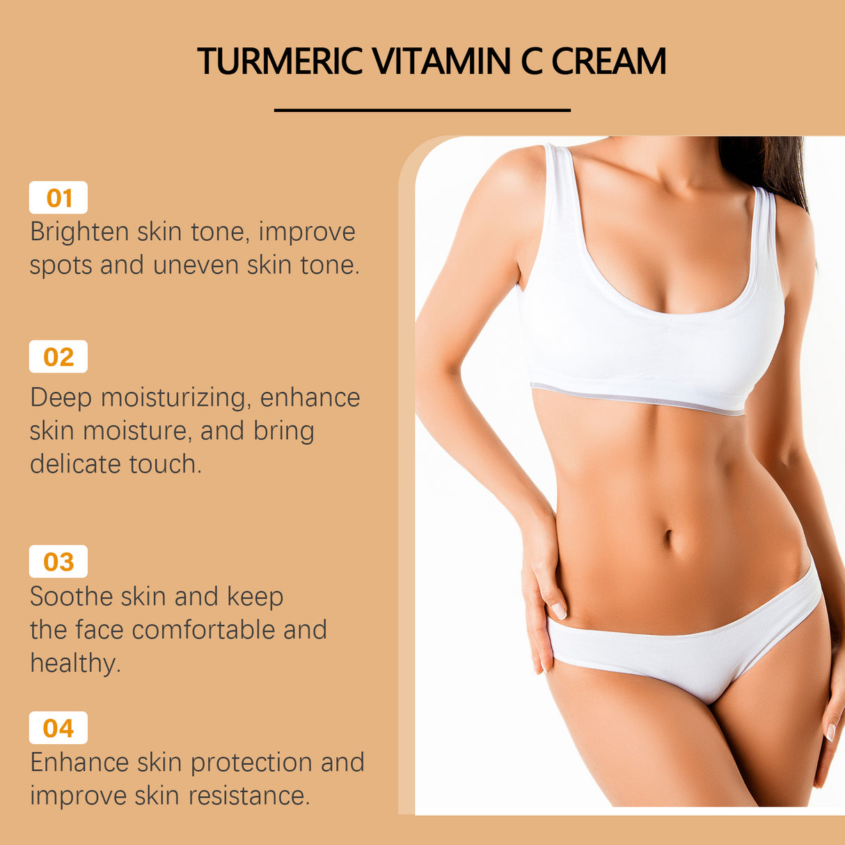 Vitamin C Firming Cream Gentle Moisturizing Moisturizing Firming Daily Apply Body Care Cream