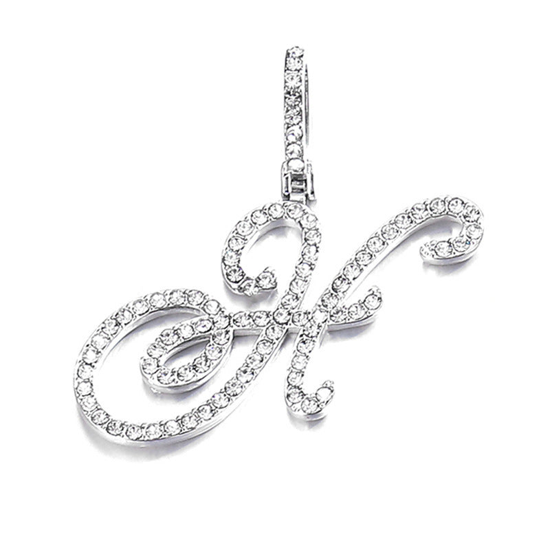 Hip hop accessories grass letter pendant melon seed buckle Cuban chain accessory - V.I.P Digital Presence