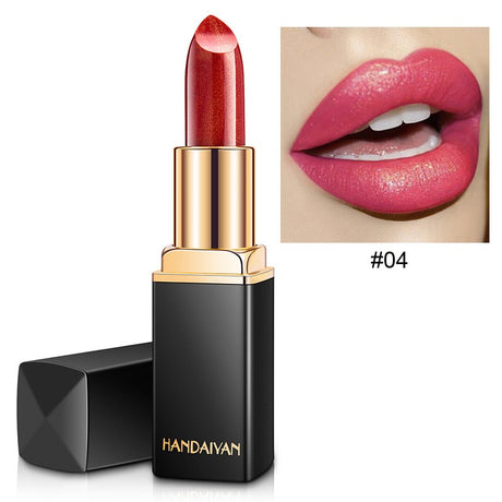 HANDAIYAN Shiny Metallic Lipstick Pearlescent Color Change Warm Lipstick Gold lipstick - V.I.P Digital Presence