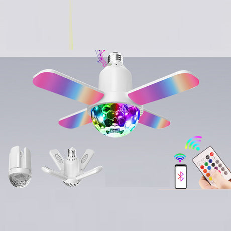 Mini four-leaf Bluetooth starry sky light Household indoor wireless Bluetooth plus white light colorful stage music atmosphere l - V.I.P Digital Presence