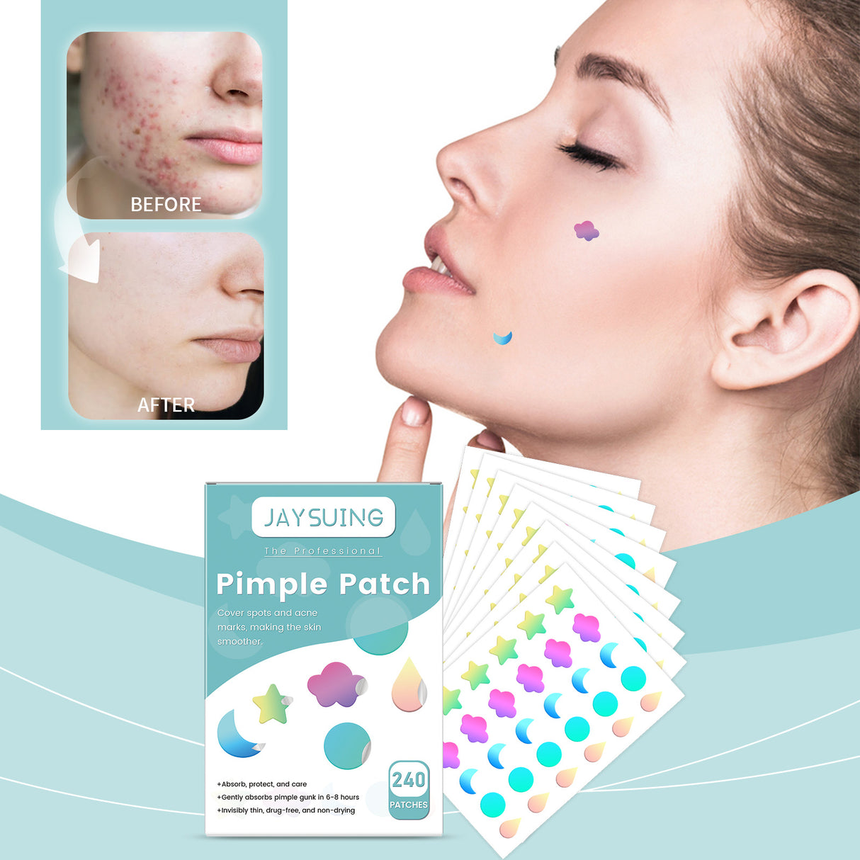 Color Hidden Pimples Cover Acne Pimples Facial Care Invisible Pimples