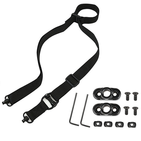 QD Buckle Double point Tactical Nylon MS4 Tactical Gun Rope Slanting Double point Strap Outdoor Real Person CS Training Nylon Gun Strap - V.I.P Digital Presence