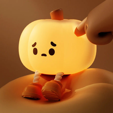 Pumpkin Nightlight Bedroom Sleep Light Bedhead Patting Light Night Light Children's Sleep Companion Eye Protection Light Gift - V.I.P Digital Presence