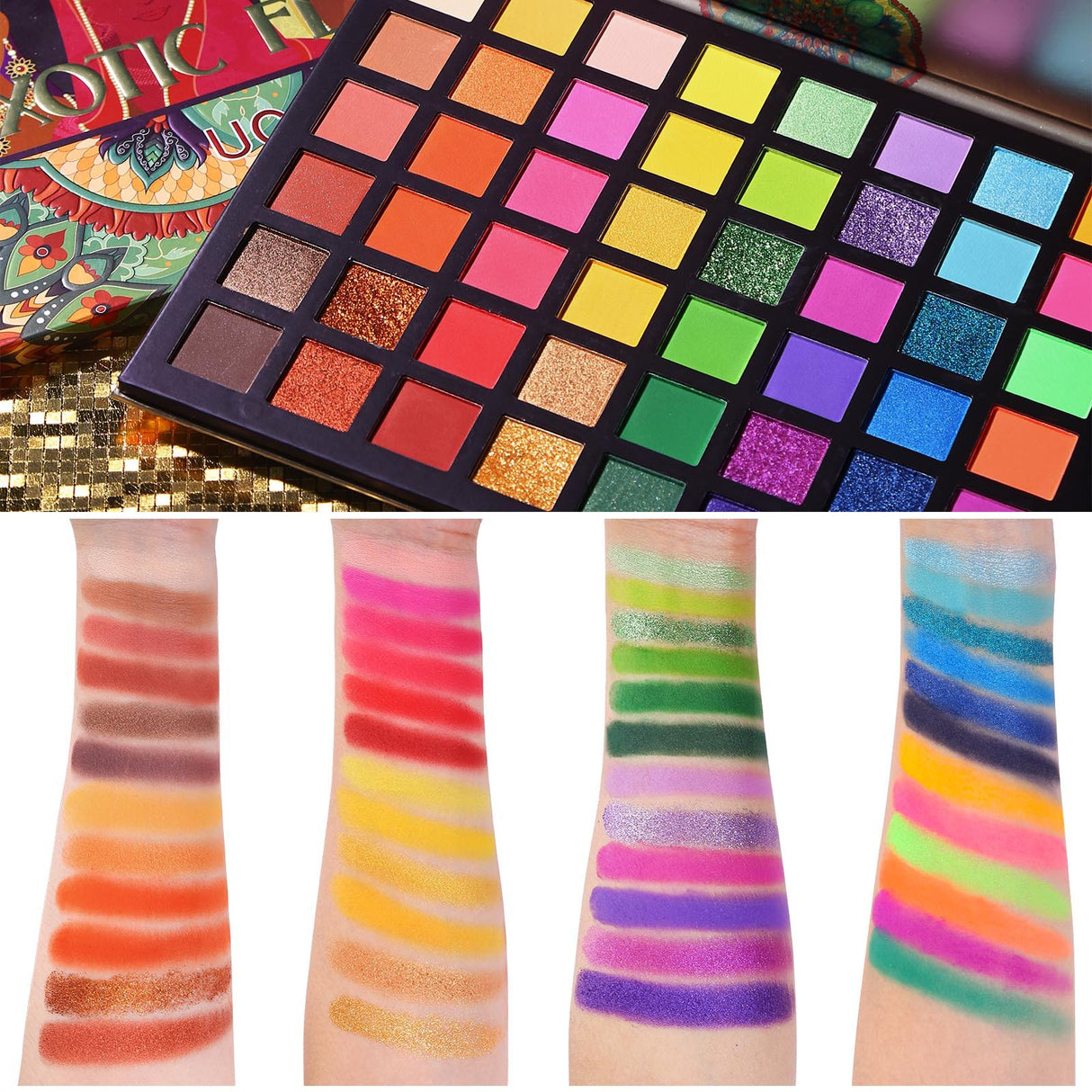 UCANBE 48 Colors Exotic Eyeshadow Palette Shimmer Matte Color Stage Eye Makeup Palette - V.I.P Digital Presence