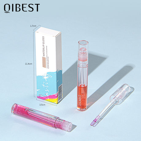 QIBEST Water Light Lip Gloss Mirror Glass Lip Glaze Moisturizing Moisturizing Water Light Lip Gloss Not Easy To Fade Transparent Lip Gloss - V.I.P Digital Presence