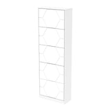 Shoe Storage Cabinet for Entryway, 5 Tiers Shoe Organizer with Carved Panels, Carving Shoe Closet,Vertical Shoe Cabinet - V.I.P Digital Presence