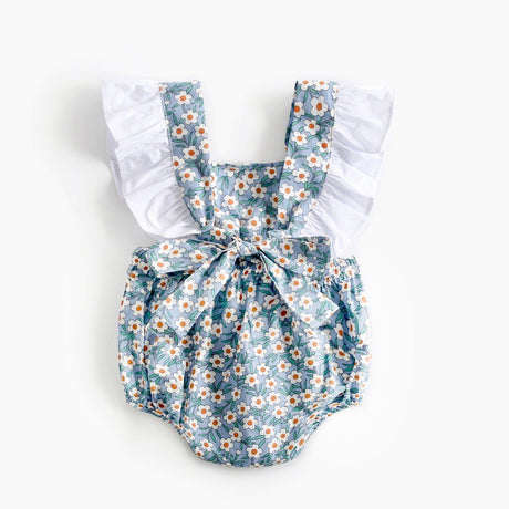 Baby jumpsuit with floral and contrasting colors, baby jumpsuit, baby clothing - V.I.P Digital Presence