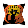 Funda de cojín de truco o trato/calabaza 45*45 cm Feliz Halloween Funda de almohada decorativa Feliz otoño Todos ustedes fantasmas Funda de almohada de terror
