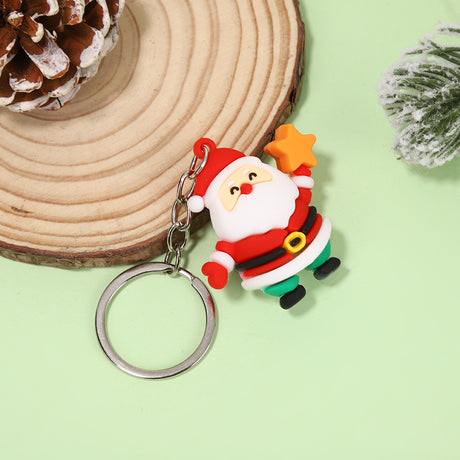 Christmas series keychains cute cartoon soft rubber dolls creative three-dimensional Santa Claus pendants small gifts - V.I.P Digital Presence