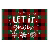 Christmas Tree Elk Printed Meal Mat Christmas Striped Checkered Table Mat White Hemp Western Food Mat - V.I.P Digital Presence