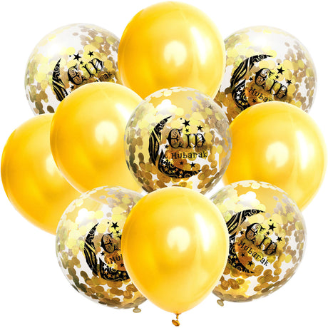 Moon Castle Party Celebrates Latex Balloon Transparent Paper Shard Glitter Balloon Set - V.I.P Digital Presence