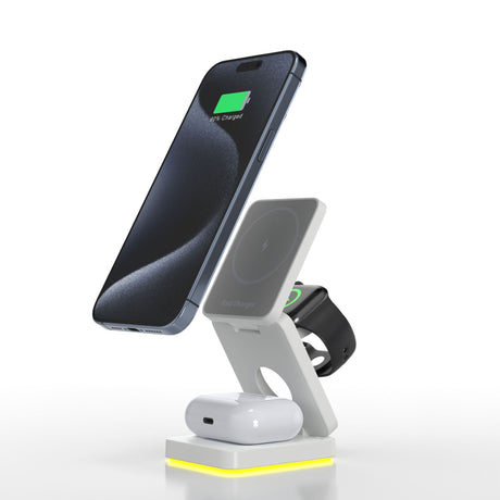 3 in 1 Wireless Charger Magnetic Foldable Charger For iphone charger power Adapter Charging Stand & Holder - V.I.P Digital Presence