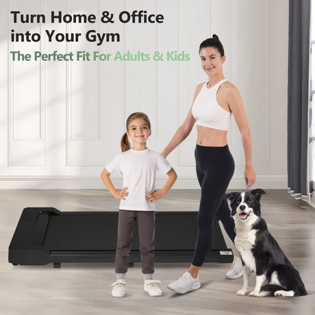 New 8.10 Walking Pad Under Home Desktop Treadmill -2.5HP Walking Treadmill 0.6-4MPH 300LBS Capacity Remote Control Battery - V.I.P Digital Presence