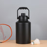 Botella de agua deportiva de acero inoxidable con doble pared, de medio galón, con aislamiento, de 64 oz y 128 oz, con asa