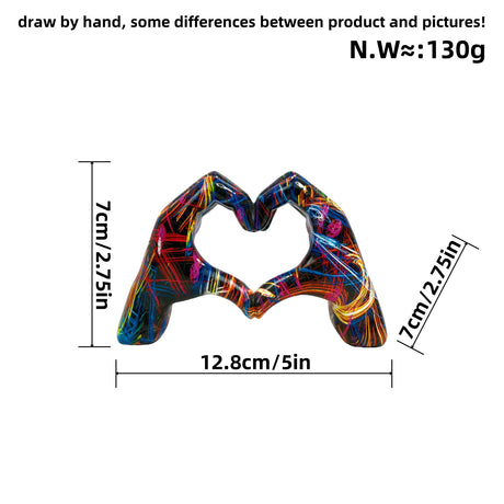 Internet celebrity graffiti, love gesture ornaments, home living rooms, offices, desktop exhibition halls, resin handicrafts, decorative products - V.I.P Digital Presence