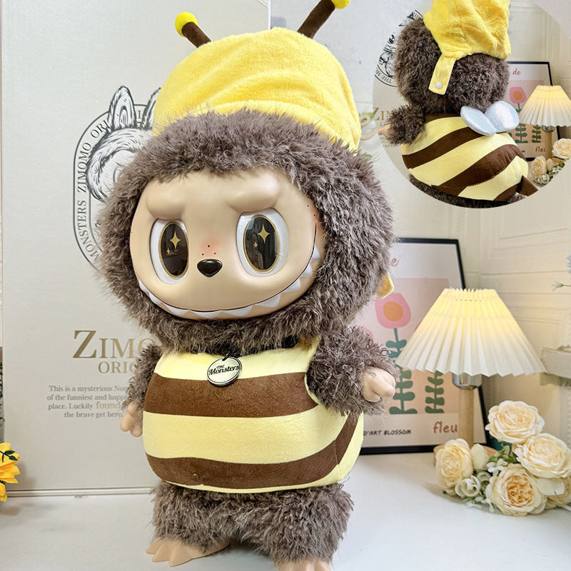 Ropa con diseño LABUBU de 58 cm, ropa de muñeca ZIMOMO, juguete de peluche LABUBU de goma, ropa linda