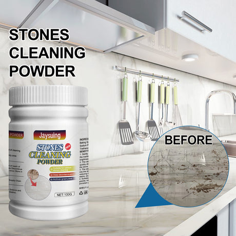 Stone Cleaning Powder, Household Kitchen Countertop Marble Tile Stain Cleaning Decontaminating Polishing Powder - V.I.P Digital Presence