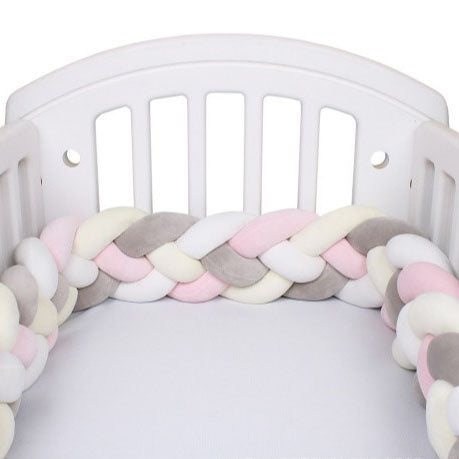 Woven baby bed surround anti-collision strip four strand Fried Dough Twists braid wrapped around the bed surround ins baby child - V.I.P Digital Presence