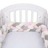 Woven baby bed surround anti-collision strip four strand Fried Dough Twists braid wrapped around the bed surround ins baby child - V.I.P Digital Presence