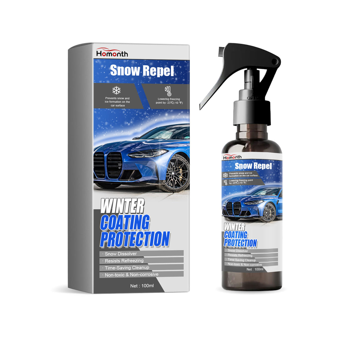 Winter Coating Snow Melt Spray, Car Windshield Fast Snow Melt Defrost Vehicle Deicing Agent - V.I.P Digital Presence