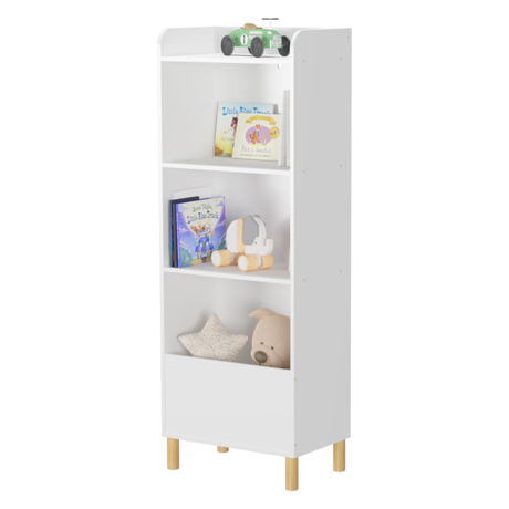 Kids 4-Tier Bookcase Children's Book Display Bookshelf Toy Storage Cabinet Organizer for Children's Room Playroom - V.I.P Digital Presence