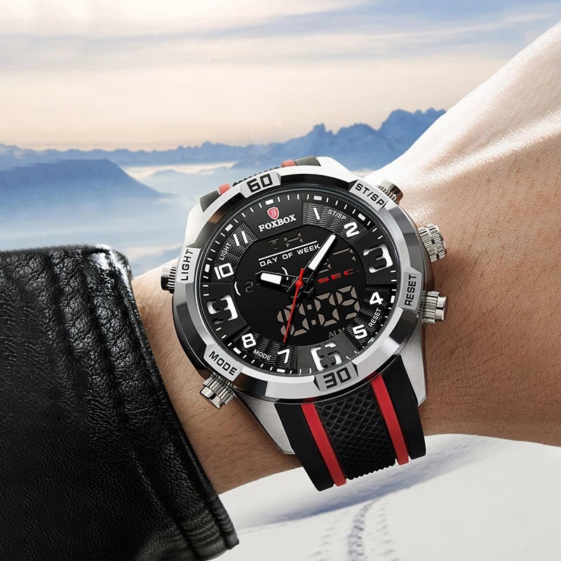 Lige Men's Dual Display Watch Multi-Function Chronograph Sports Waterproof Watch - V.I.P Digital Presence
