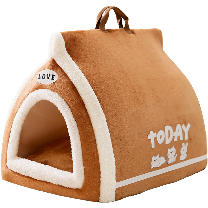 Toast bread pet cat bed open semi closed autumn and winter warm cat bed dog bed cat bed - V.I.P Digital Presence