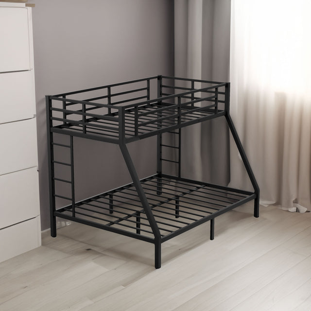 Metal Twin XL over Queen Bunk Bed for Teens and Adults,Space-Saving/Noise Reduced/No Box Spring Needed - V.I.P Digital Presence